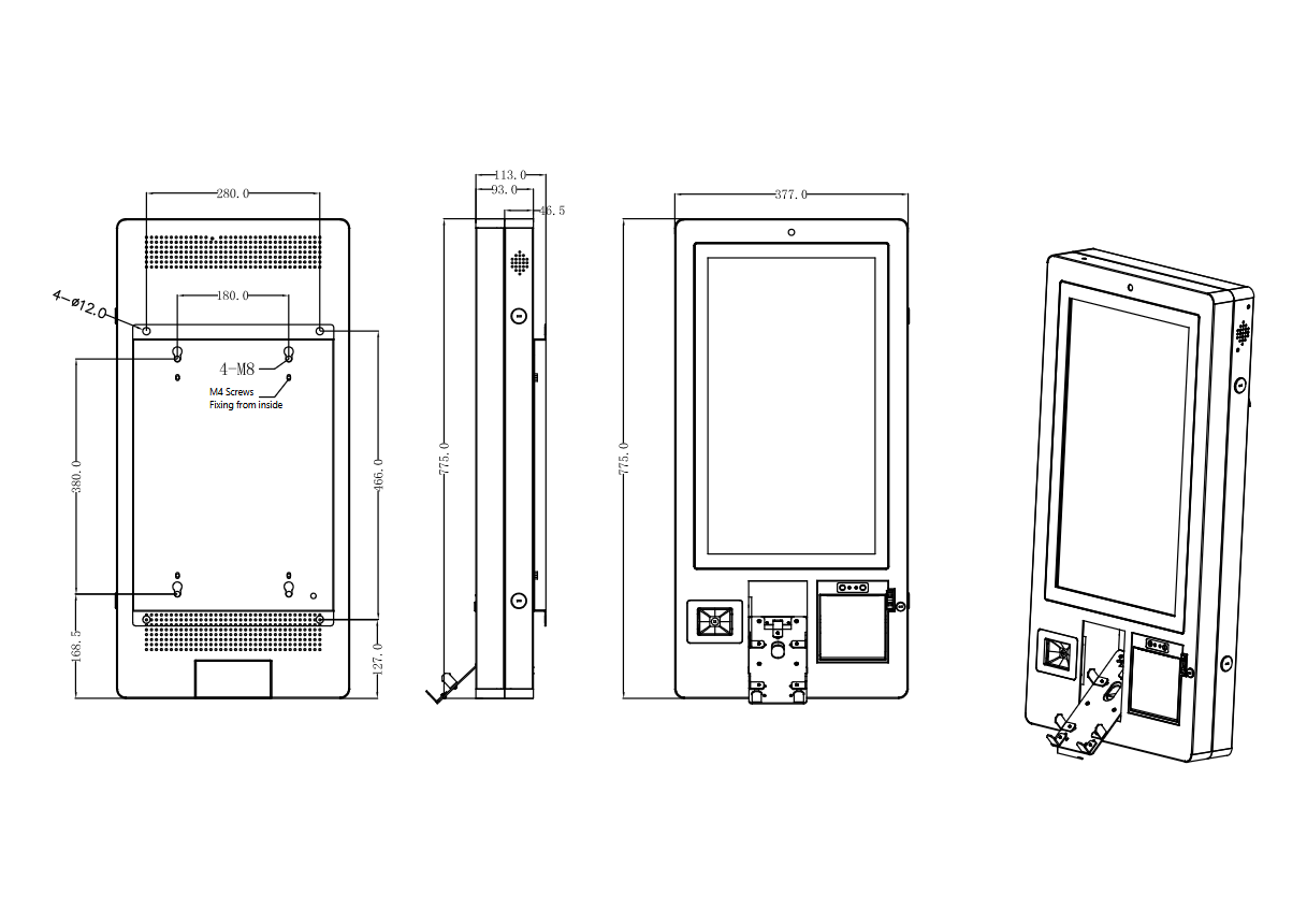 Huaview Kiosk 21.5 Inch White